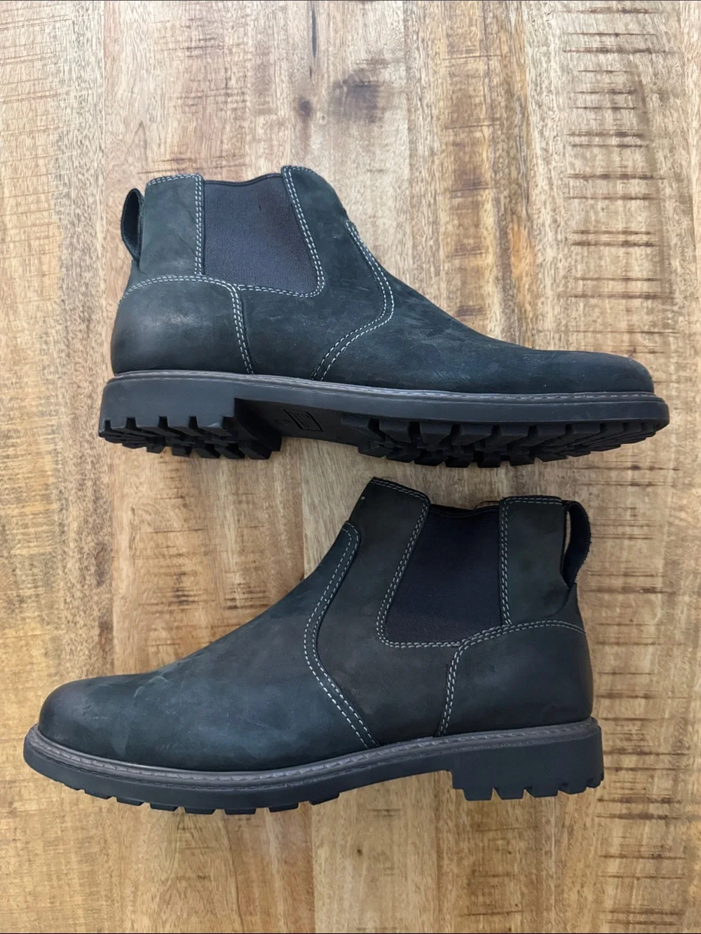 Florsheim 11970 010 Men's Black Nubuck leather Slip-On Chelsea Boots size 11 M